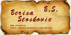 Beriša Stošković vizit kartica